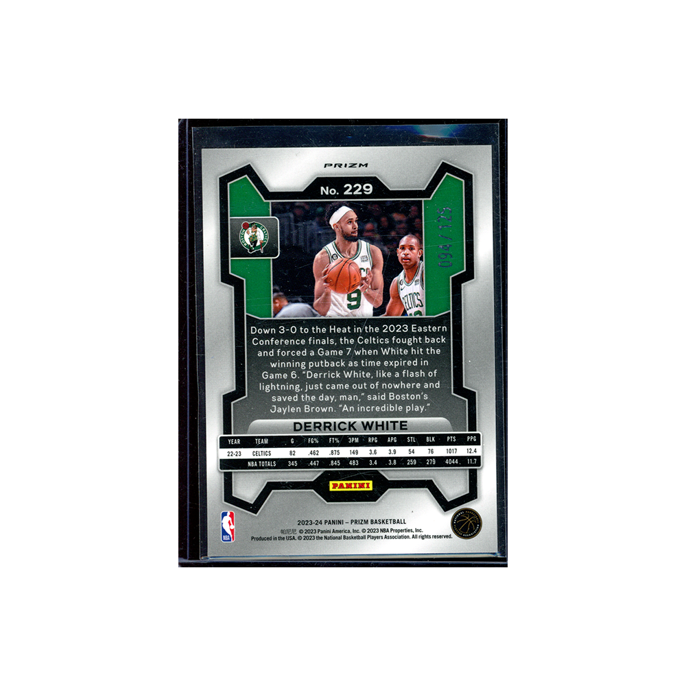 Derrick White 2023-24 Panini Prizm Basketball Blue Ice /125