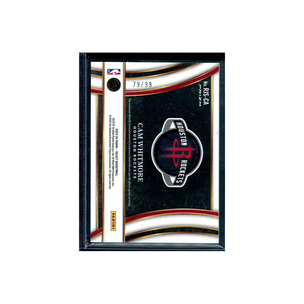 Cam Whitmore 2023-24 Panini Select Basketball Purple Rookie Patch /99