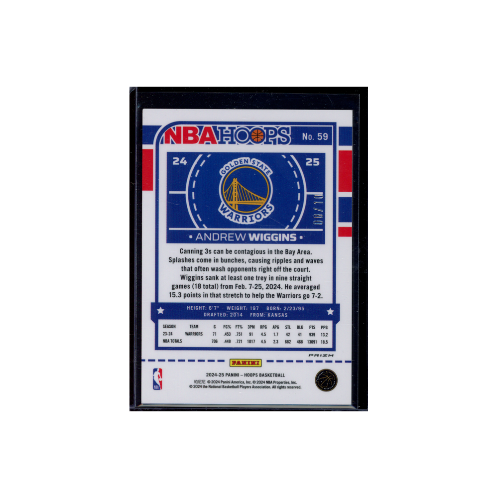Andrew Wiggins 2024-25 Panini Hoops Basketball Gold /10
