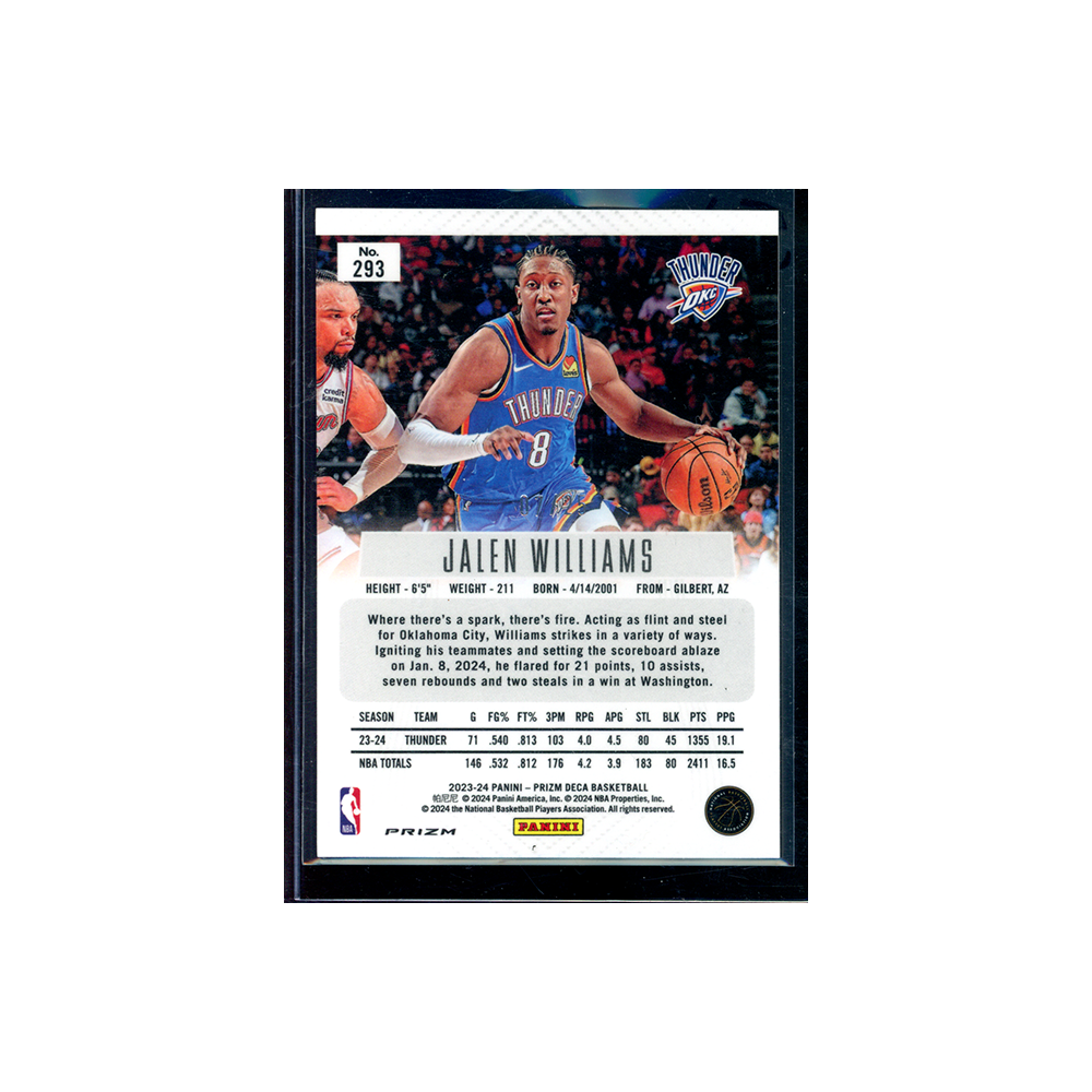 Jalen Williams 2023-24 Panini Prizm Deca Basketball Mojo Prizm /25
