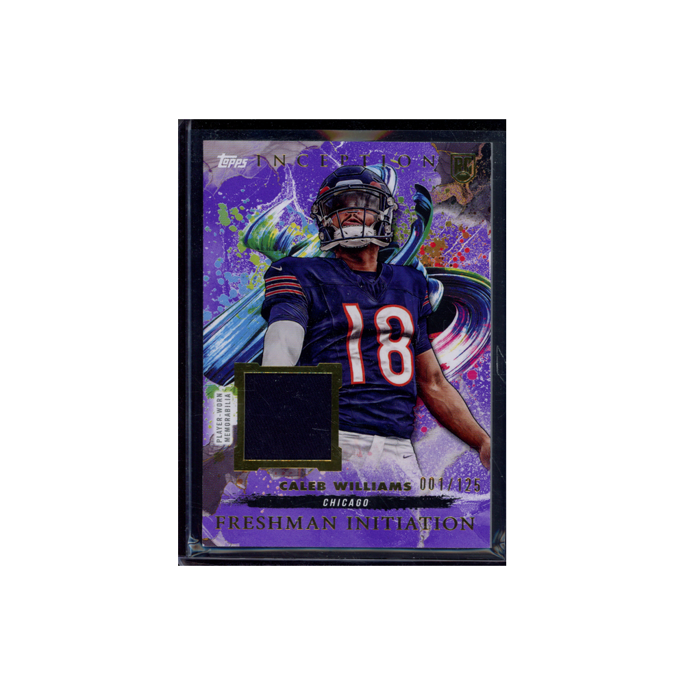 Caleb Williams 2024 Topps Inception Football Rookie Patch Purple /125