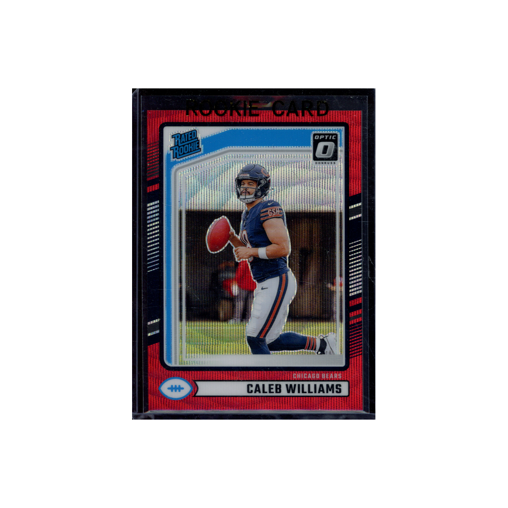 Caleb Williams 2024 Panini Donruss Football Rated Rookie Optic Preview Red Wave