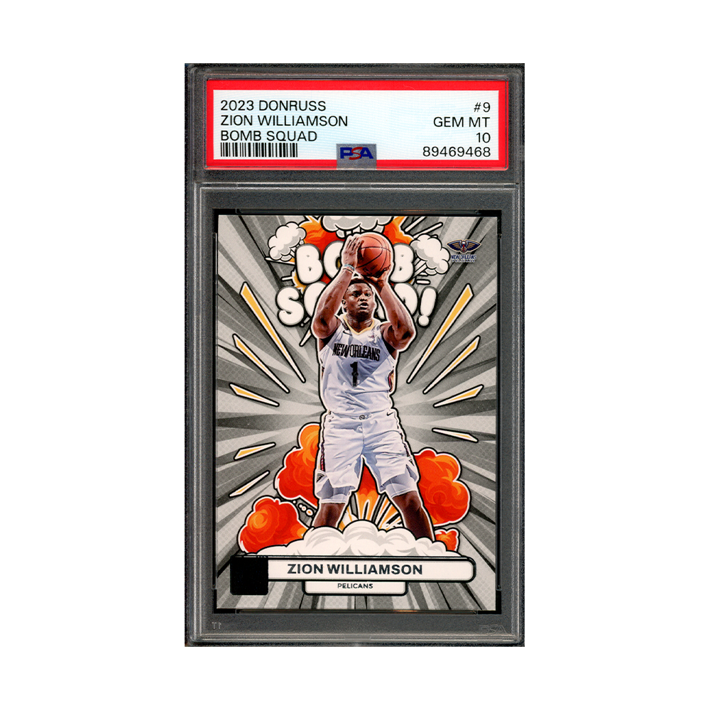 Zion Williamson 2023 Panini Donruss Basketball Bomb Squad PSA 10