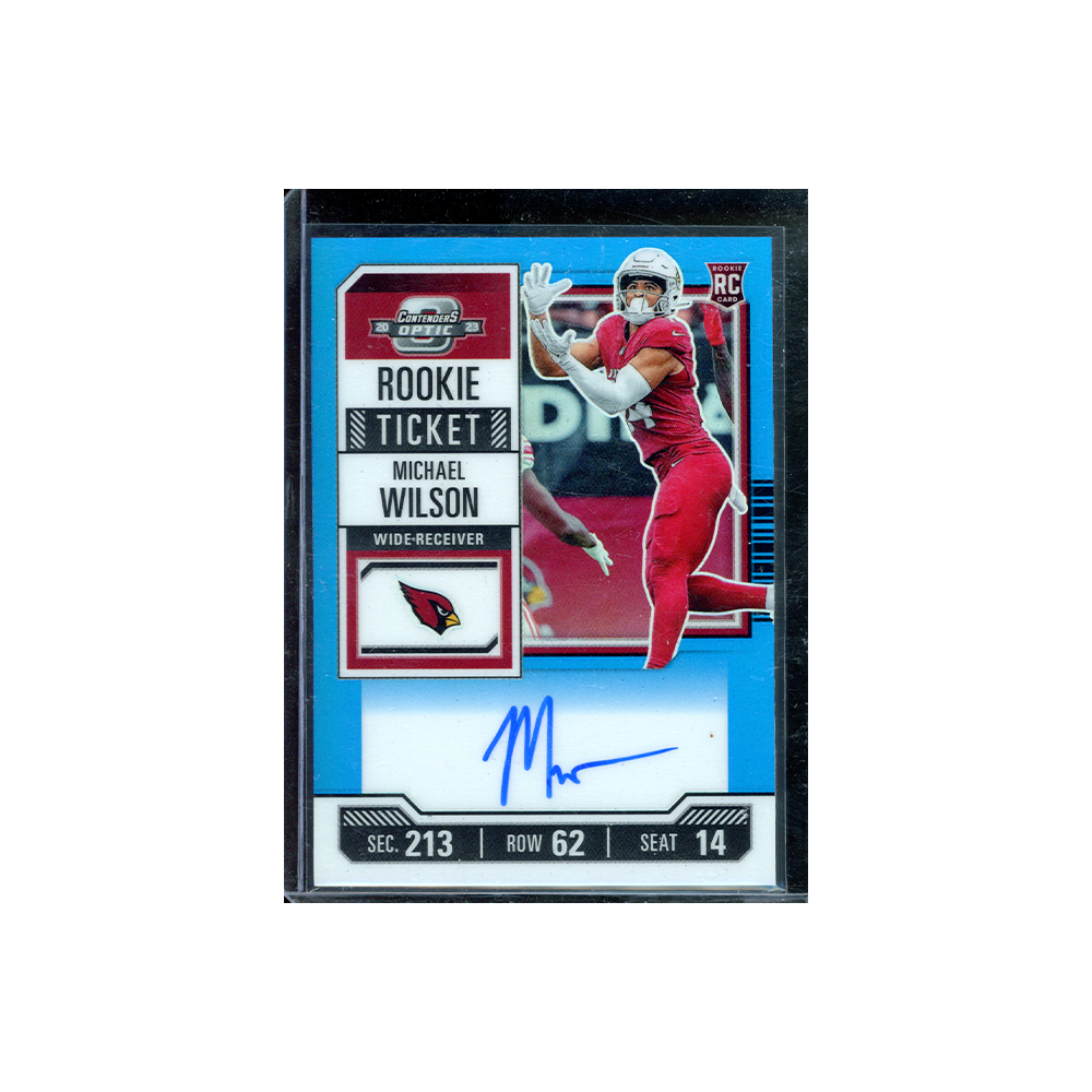 Michael Wilson 2023 Panini Contenders Football Rookie Ticket Auto Teal /99