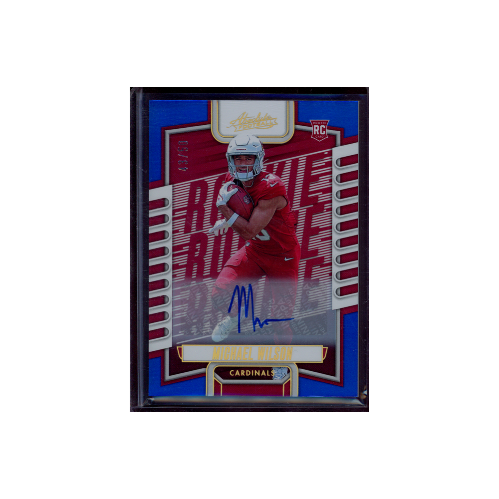 Michael Wilson 2023 Panini Absolute Football Rookie Auto Blue /50