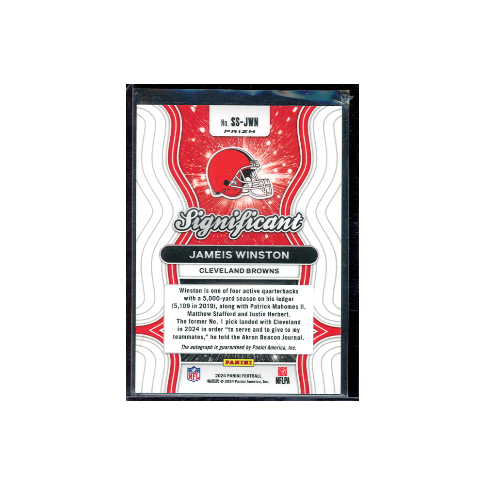 Jameis Winston 2024 Panini Prizm Football Significant Silver Prizm Auto