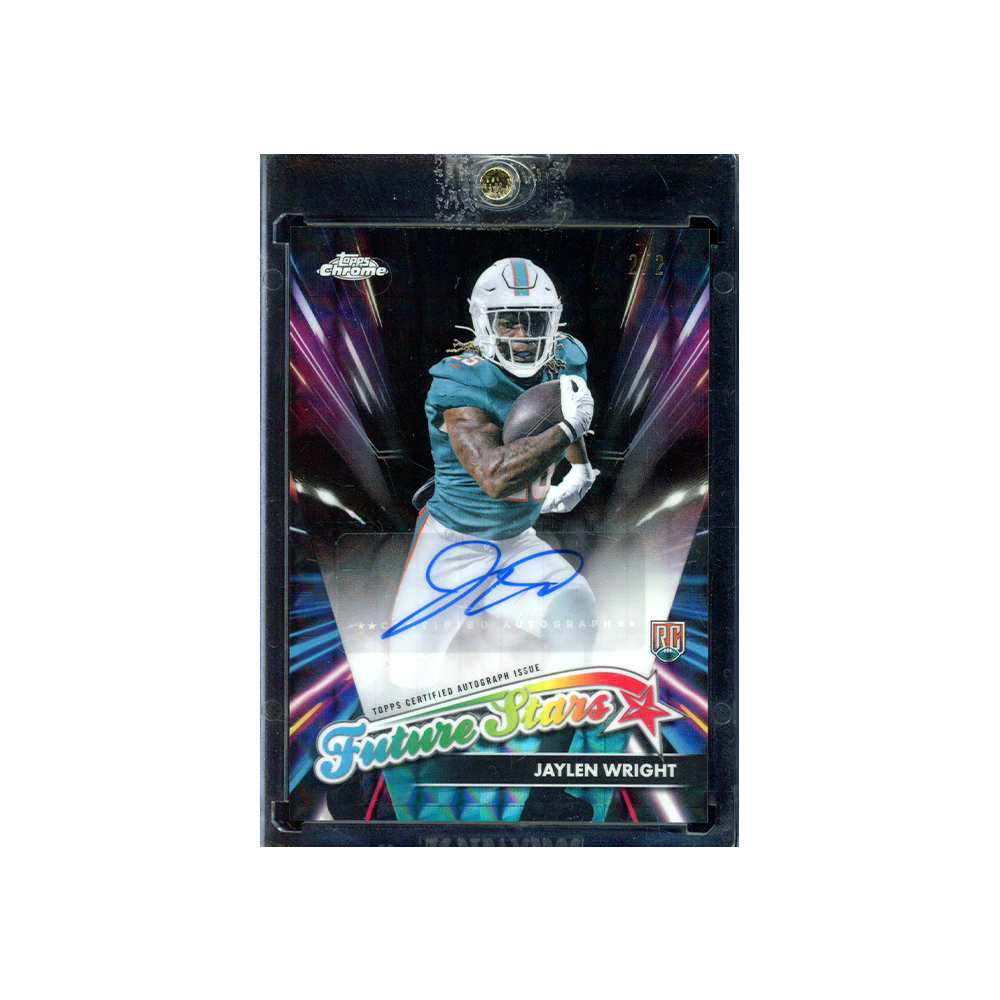 Jaylen Wright 2024 Topps Chrome Football Future Stars Auto Black /2