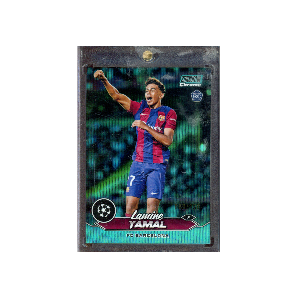 Lamine Yamal 2024 Topps Stadium Club Chrome Rookie Aqua Wave /250