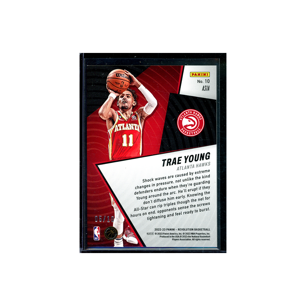 Trae Young 2022-23 Panini Revolution Shock Wave Asia Gold /10