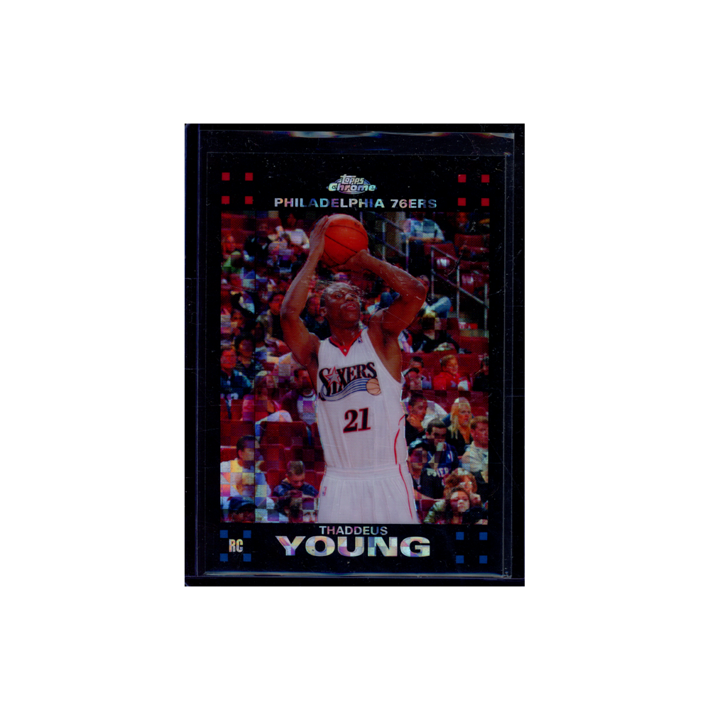 Thaddeus Young 2007-08 Topps Chrome Rookie Black Refractor /50