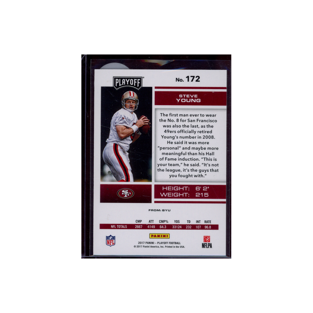 Steve Young 2017 Panini Playoff Football /299