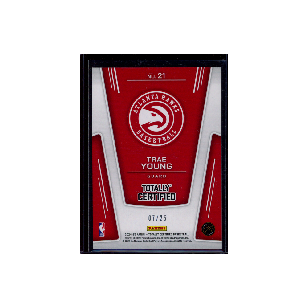 Trae Young 2024-25 Panini Totally Certified The Mighty /25