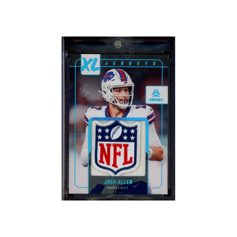 Josh Allen 2025 Panini Luminance Football XL Jerseys NFL Shield Platinum 1/1