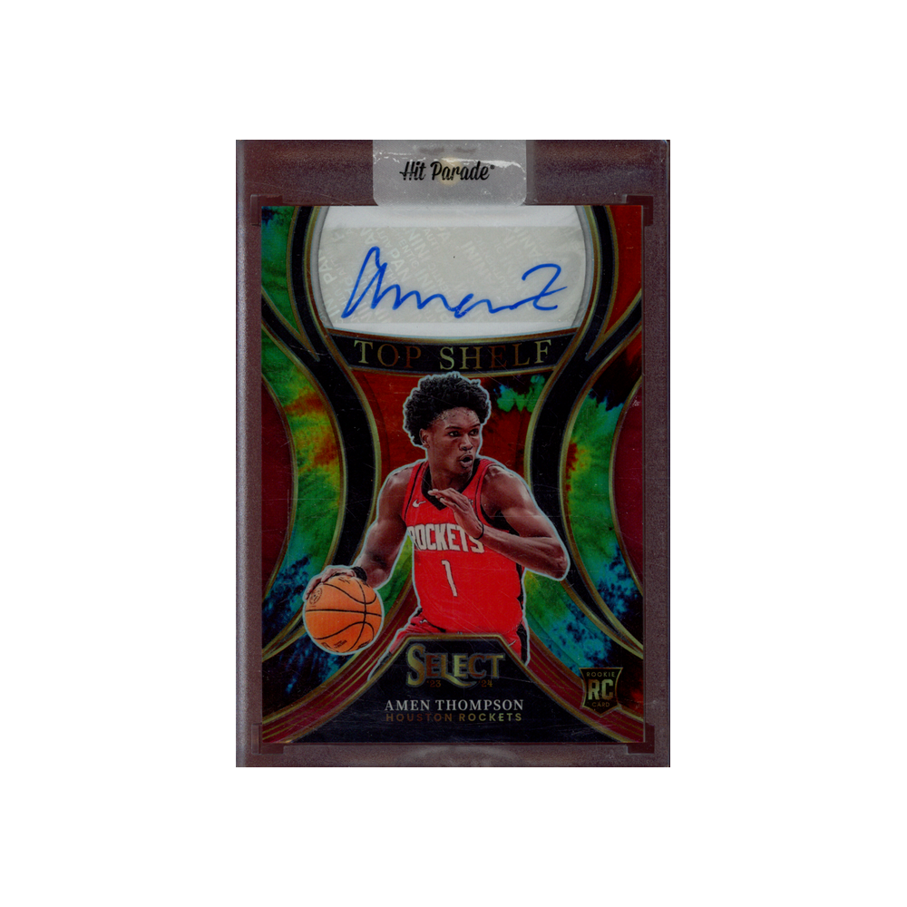 Amen Thompson 2023-24 Panini Select Basketball Top Shelf Tie-Dye Rookie Auto /25
