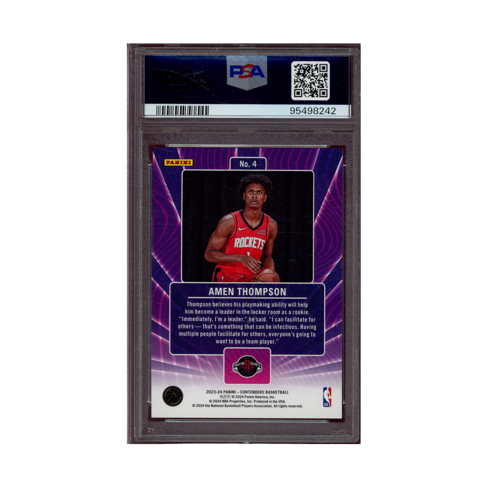 Amen Thompson 2023 Panini Contenders Lottery Tickets Rookie PSA 10