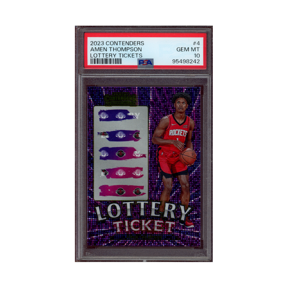Amen Thompson 2023 Panini Contenders Lottery Tickets Rookie PSA 10