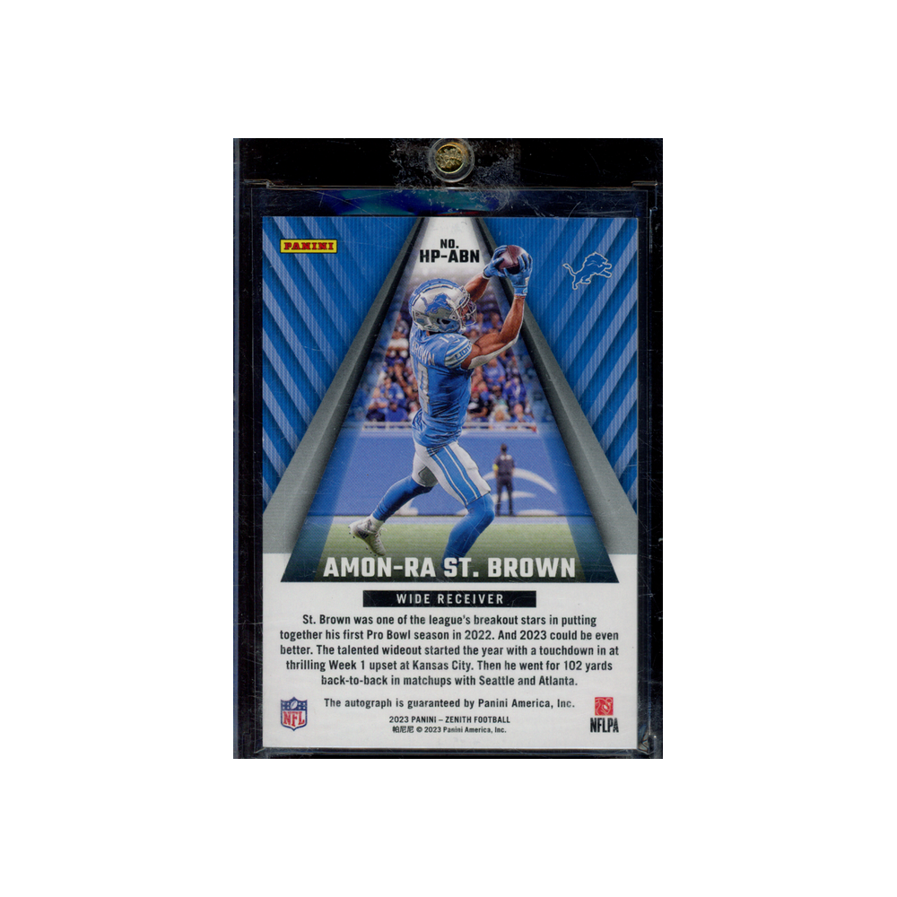 Amon-Ra St. Brown 2023 Panini Zenith Football High Point Signatures Auto /25