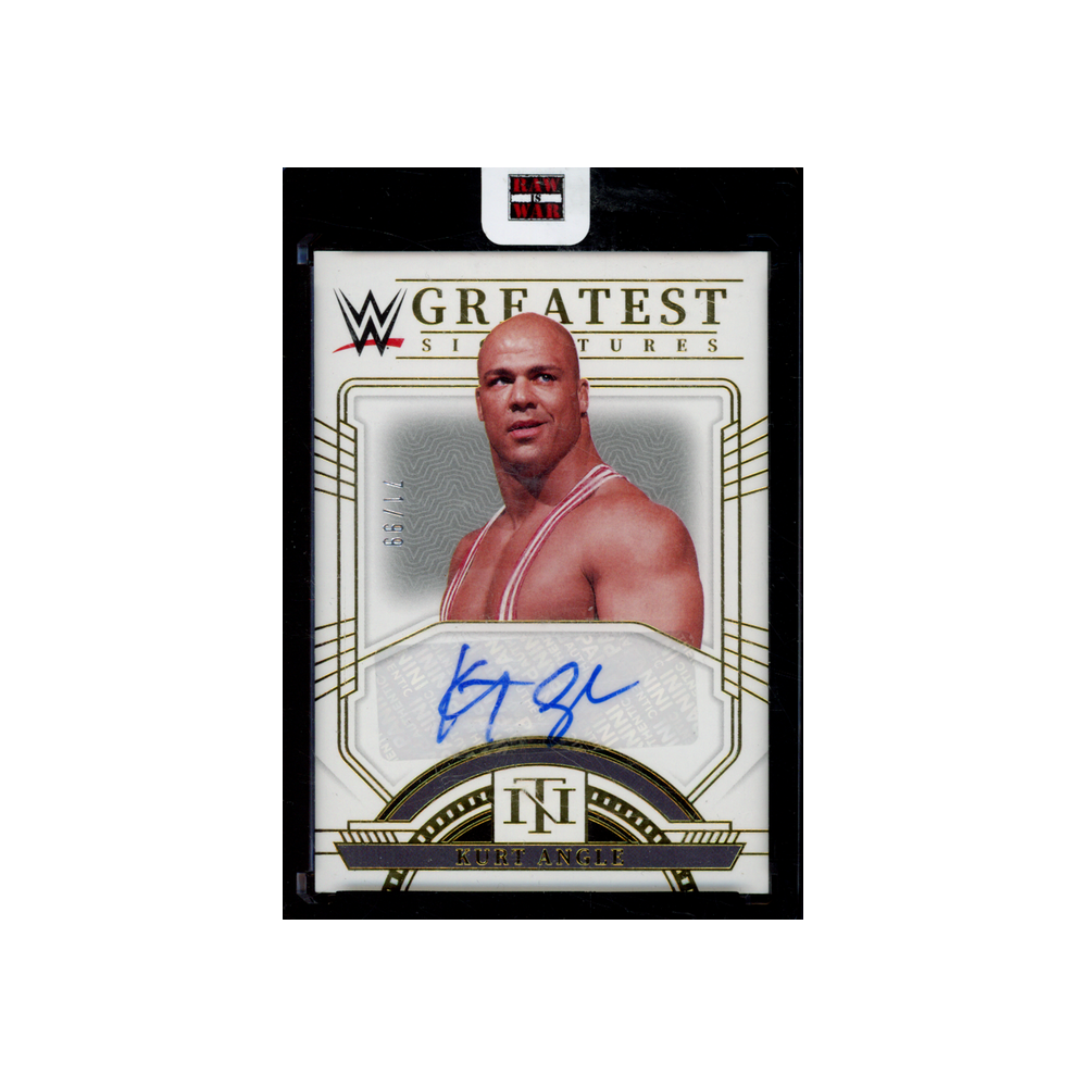 Kurt Angle 2024 Panini National Treasures WWE Greatest Signatures Auto /99