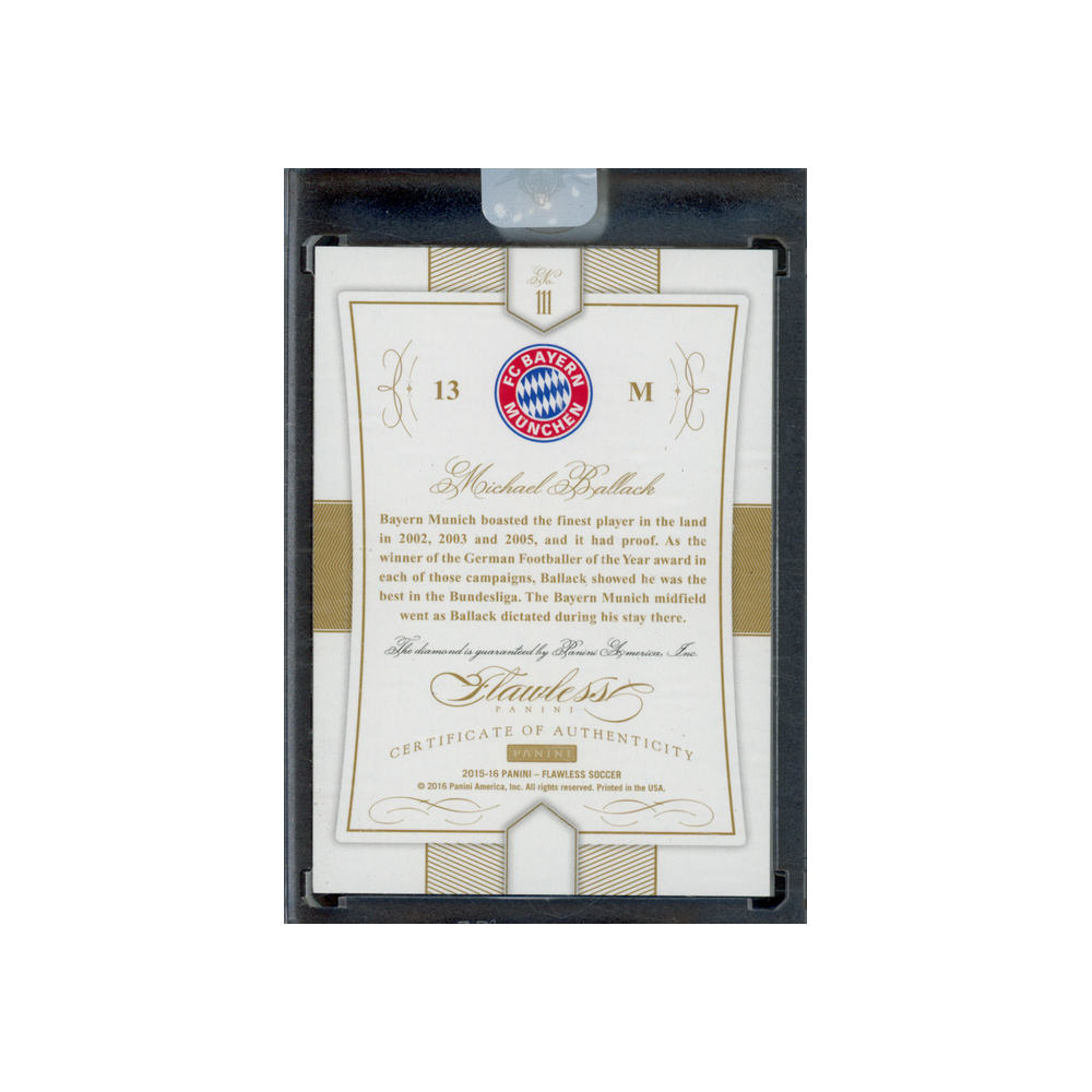 Michael Ballack 2015-16 Panini Flawless Soccer Legends Diamond /20