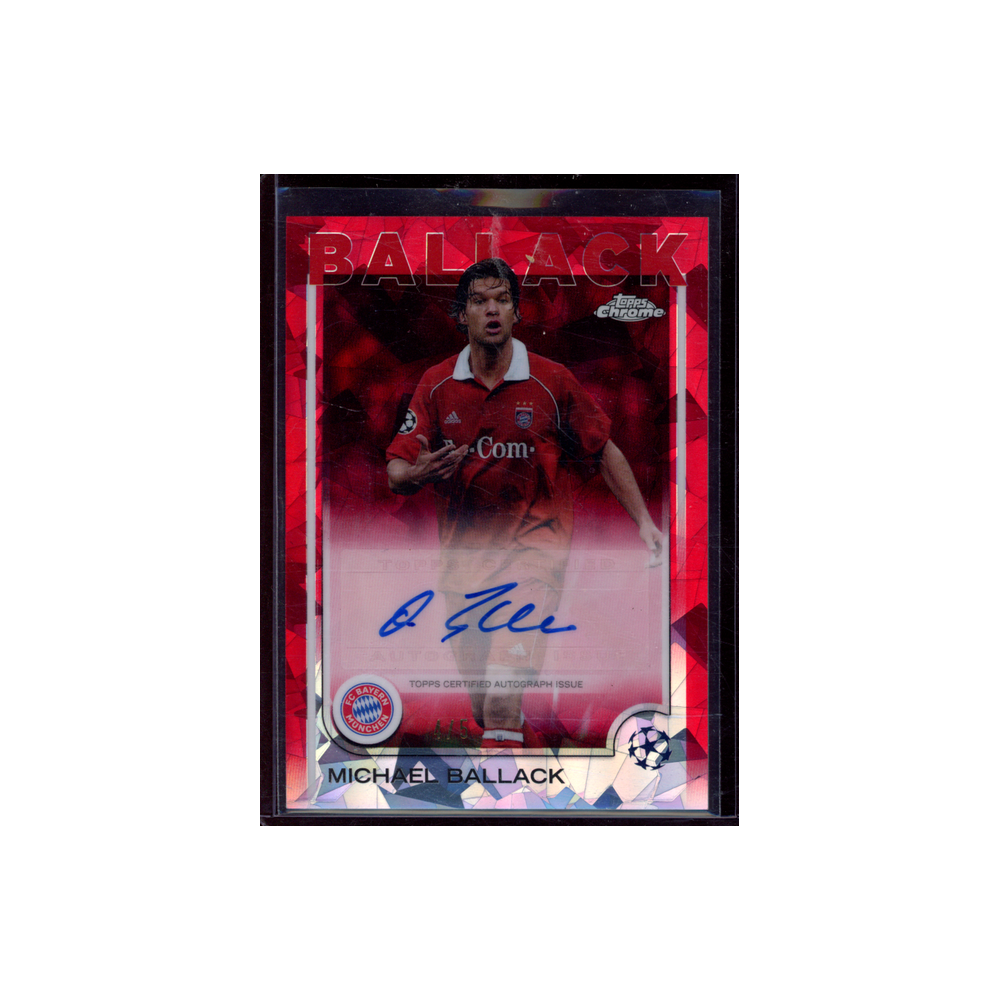 Michael Ballack 2025 Topps Chrome Red Sapphire Refractor Auto /5