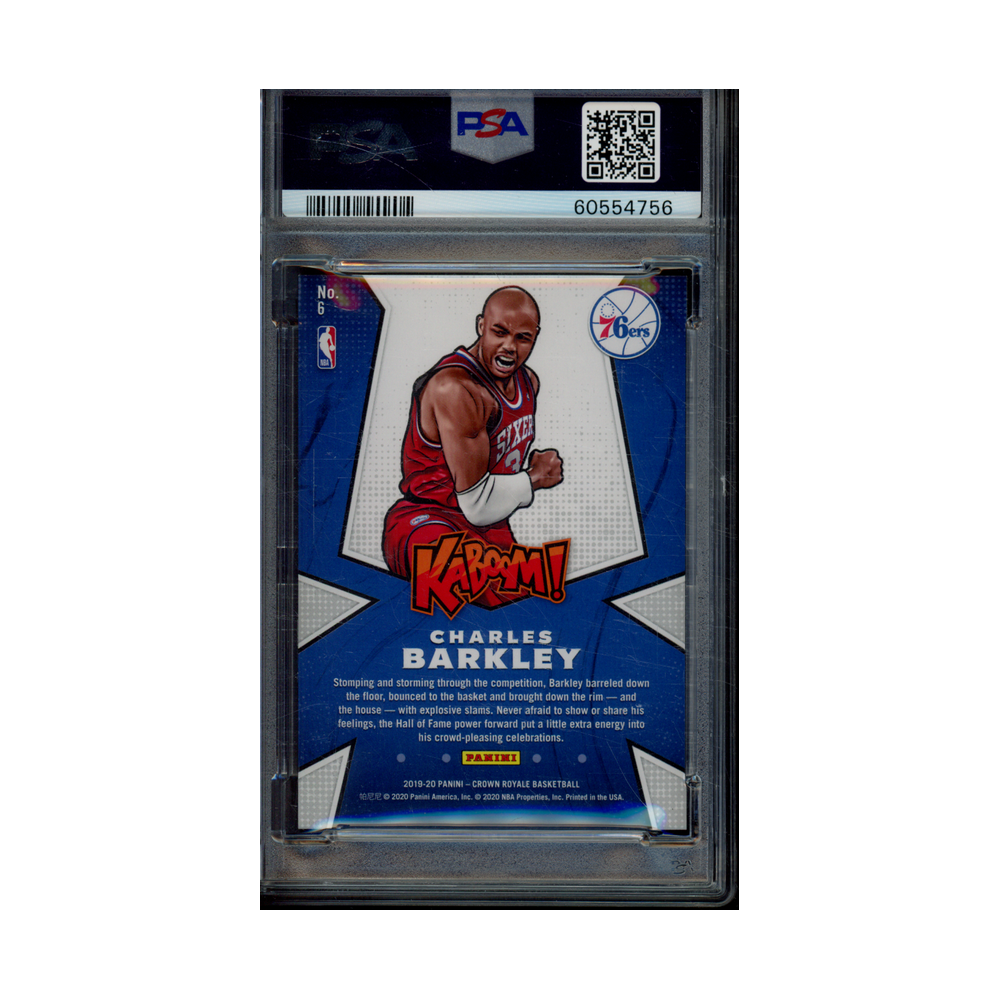 Charles Barkley 2019 Panini Crown Royale Basketball Kaboom PSA 9