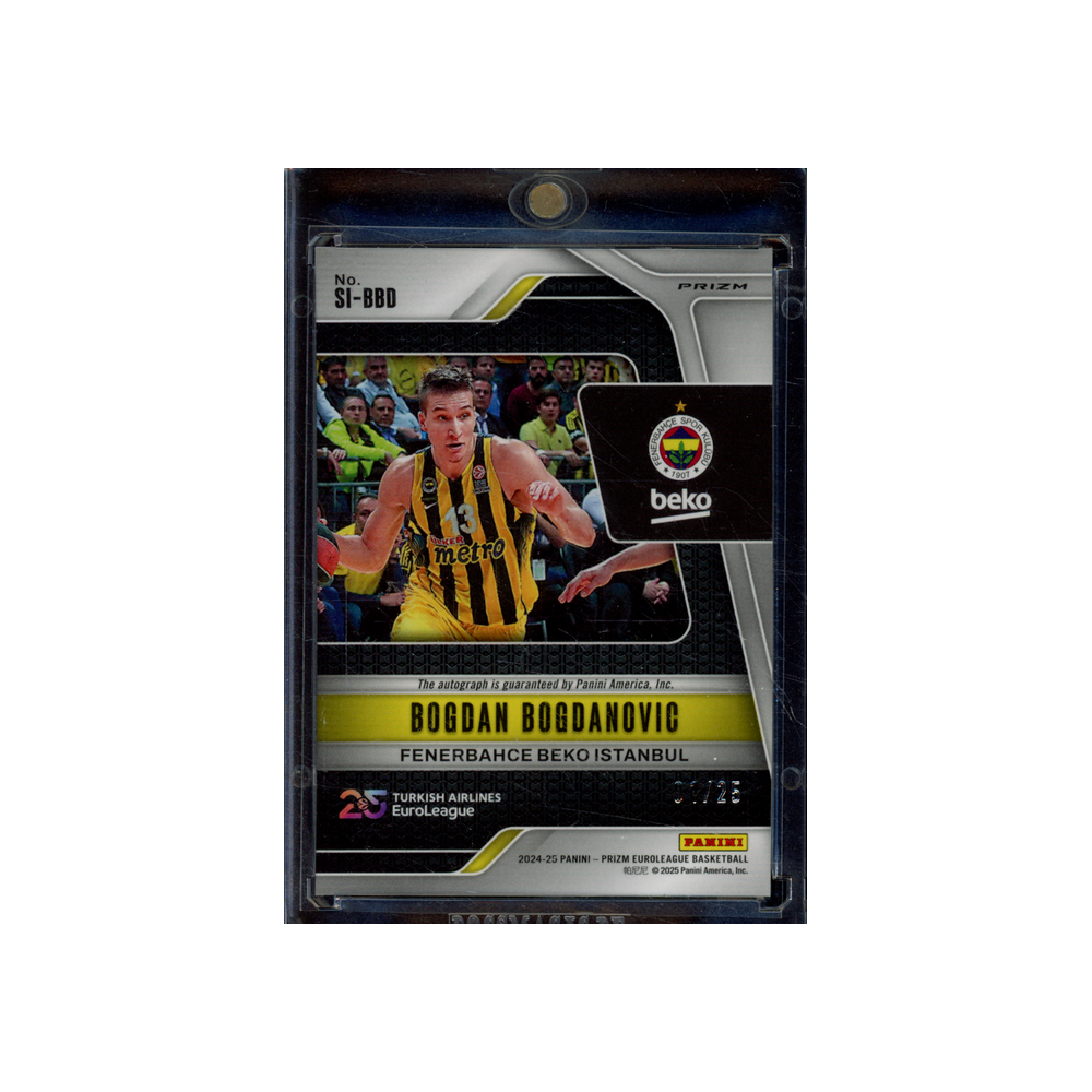 Bogdan Bogdanovic 2024-25 Panini Prizm Euroleague Basketball Green Shimmer Prizm Auto /25