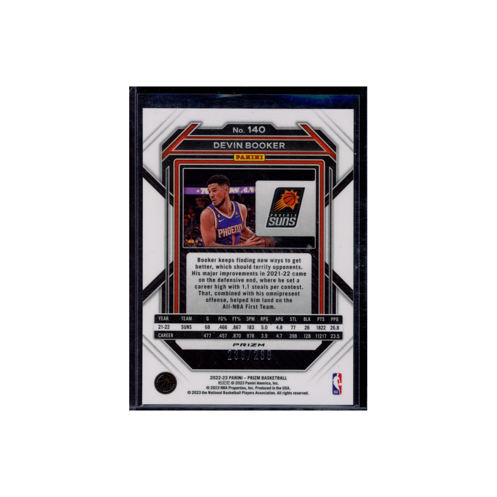 Devin Booker 2022-23 Panini Prizm Basketball Red /299