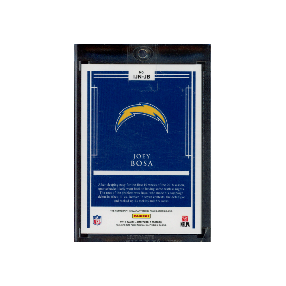 Joey Bosa 2019 Panini Impeccable Football Impeccable Jersey Number Auto /99