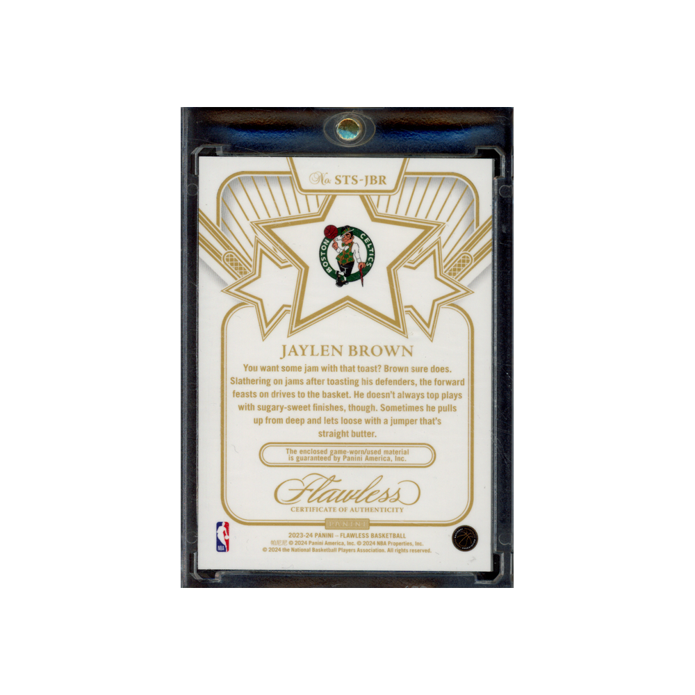 Jaylen Brown 2023-24 Panini Flawless Basketball Star Swatchs Patch /25