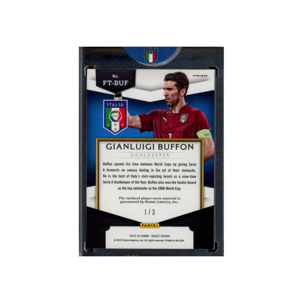 Gianluigi Buffon 2015-16 Panini Select Soccer First Team Patch Gold /3