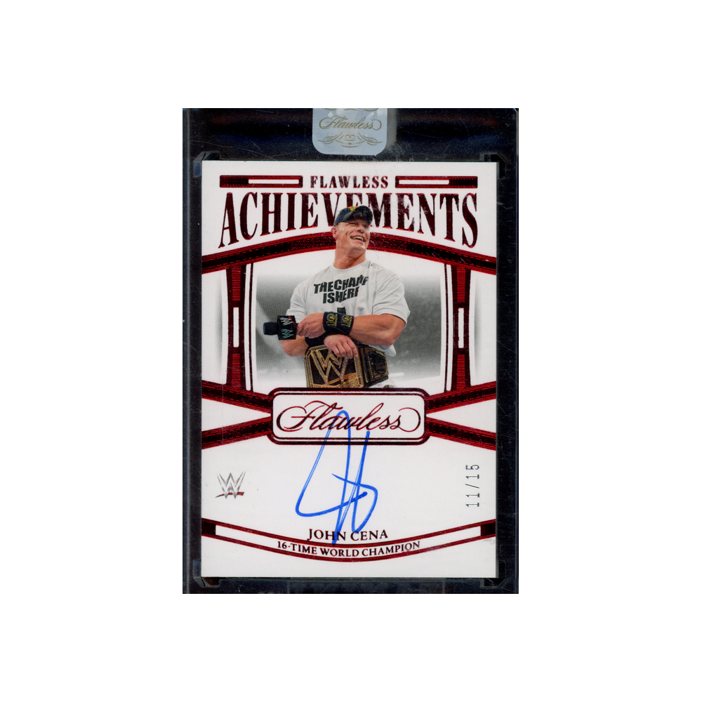 John Cena 2024 Panini Flawless WWE Flawless Achievements Auto Ruby /15