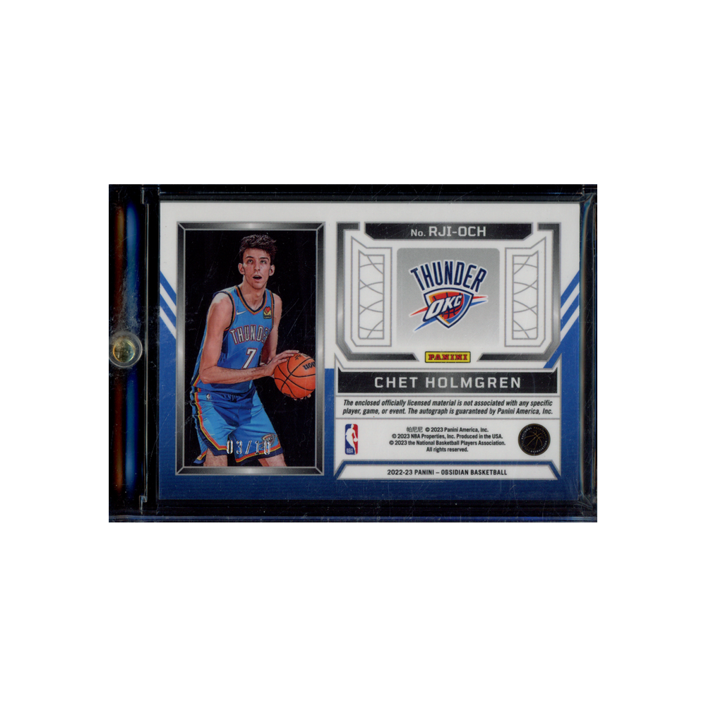 Chet Holmgren 2022-23 Panini Obsidian Basketball RPA Yellow /10