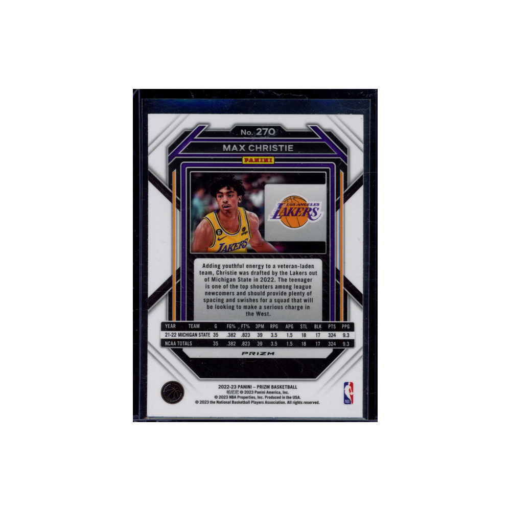 Max Christie 2022-23 Panini Prizm Basketball Rookie Red Sparkle