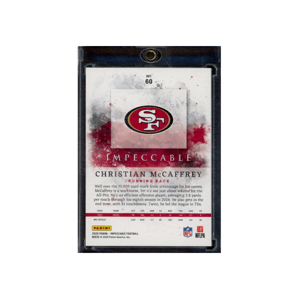 Christian McCaffrey 2025 Panini Impeccable Football 1/1
