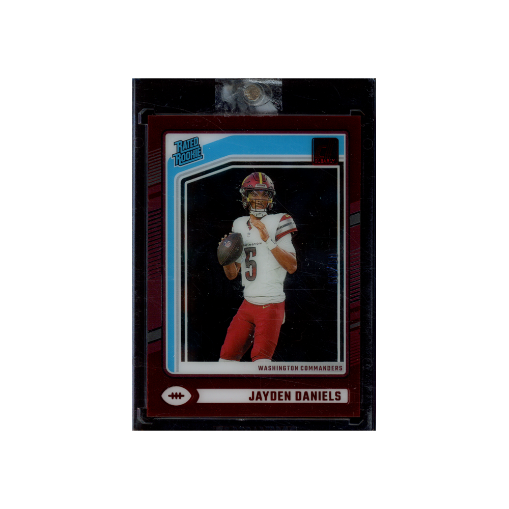 Jayden Daniels 2024 Panini Clearly Donruss Football Rated Rookie Red /99
