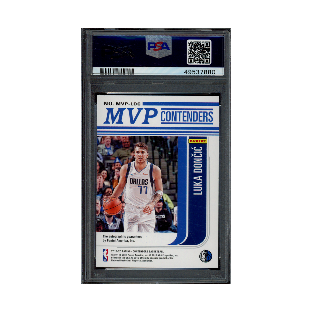 Luka Doncic 2019 Panini Contenders Basketball MVP Contenders Auto Bronze /25 PSA 10