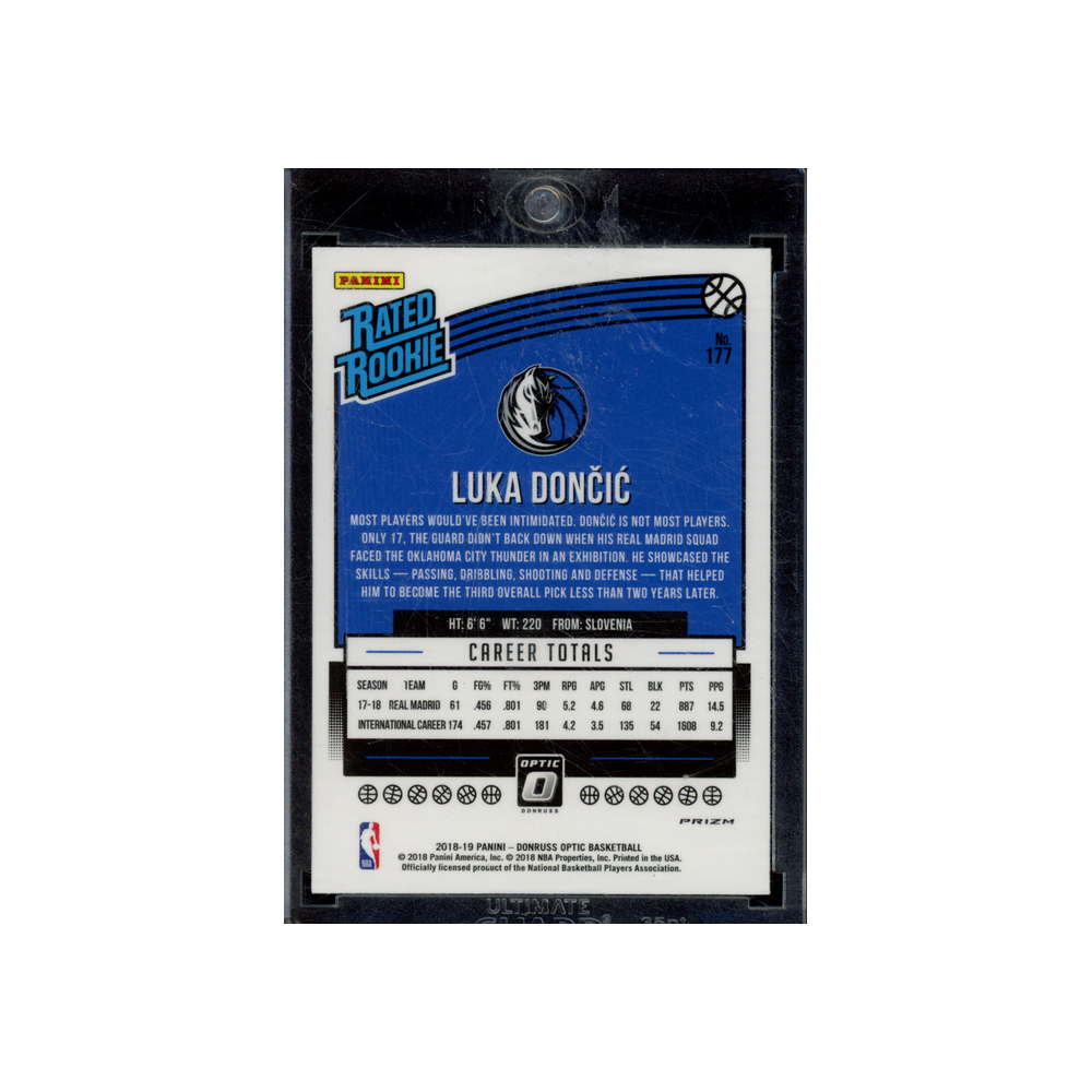 Luka Doncic 2018-19 Panini Donruss Optic Basketball Rated Rookie Shock