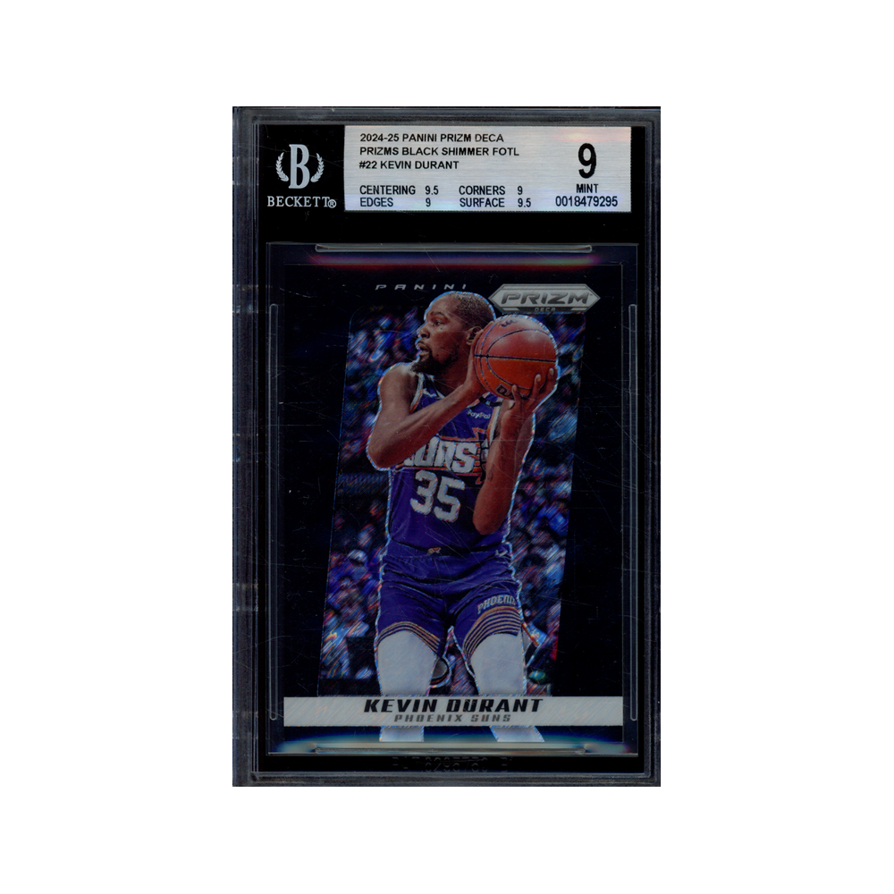Kevin Durant 2024-25 Panini Prizm Deca Black Shimmer 1/1 BGS 9