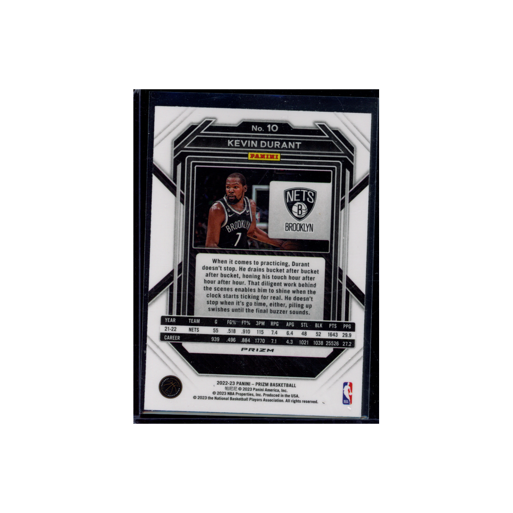 Kevin Durant 2022-23 Panini Prizm Basketball Red Sparkle #10