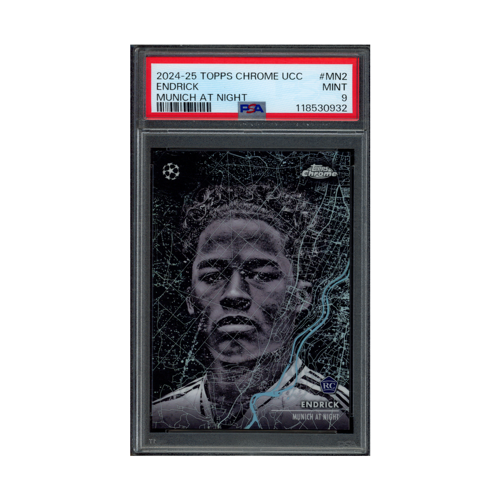 Endrick 2024-25 Topps Chrome UCC Munich At Night Rookie PSA 9