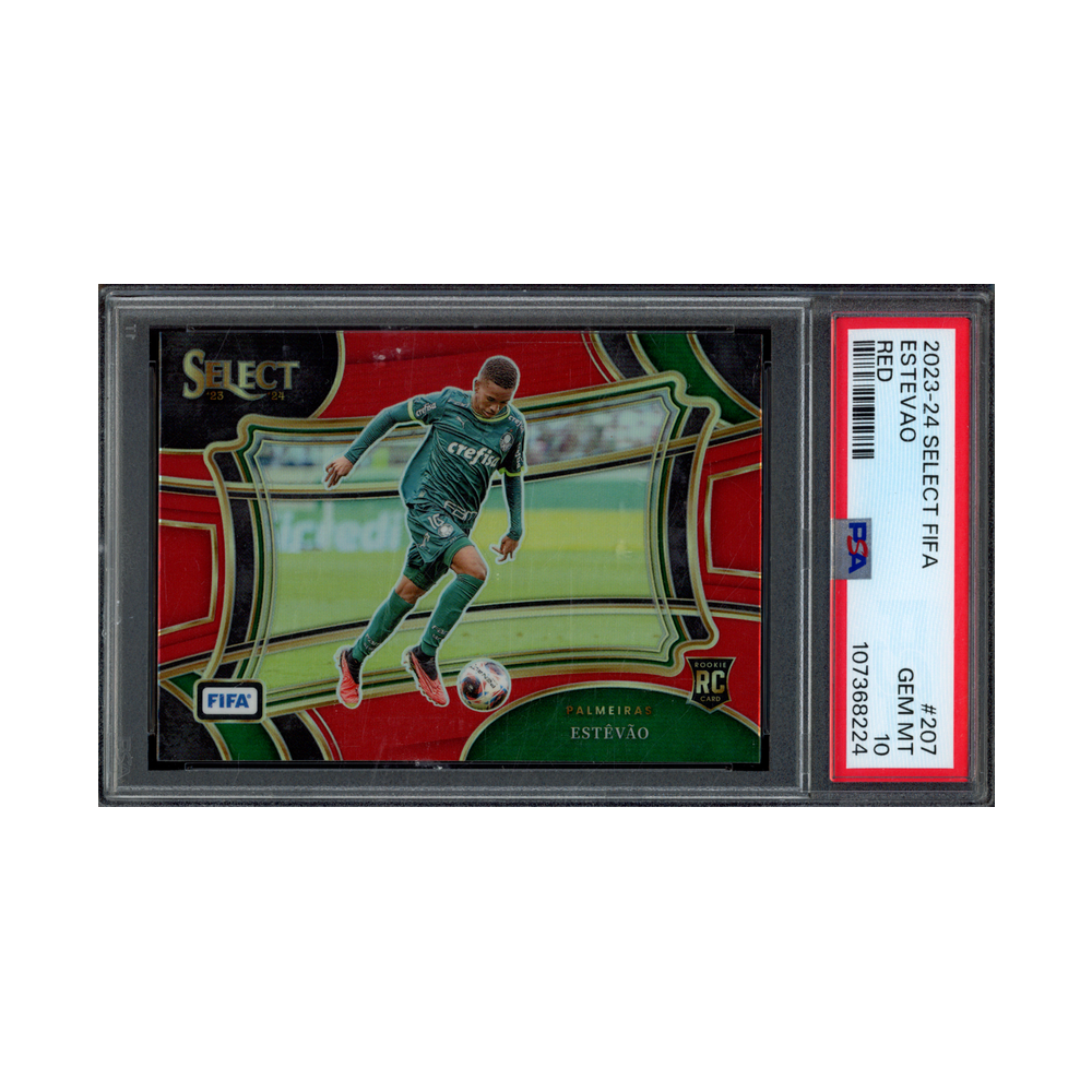 Estevao 2023-24 Panini Select Fifa Soccer Red Field Level Rookie PSA 10