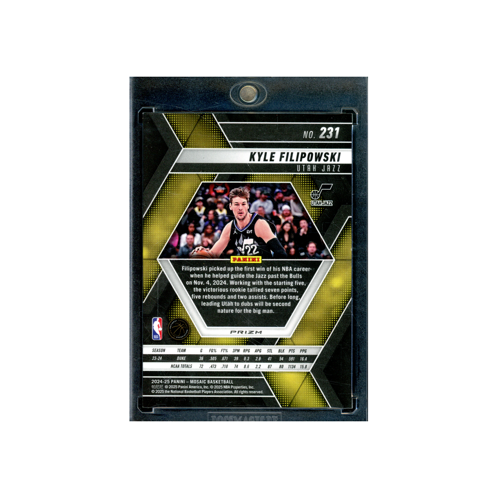 Kyle Filipowski 2024-25 Panini Mosaic Basketball Silver Glitter Rookie
