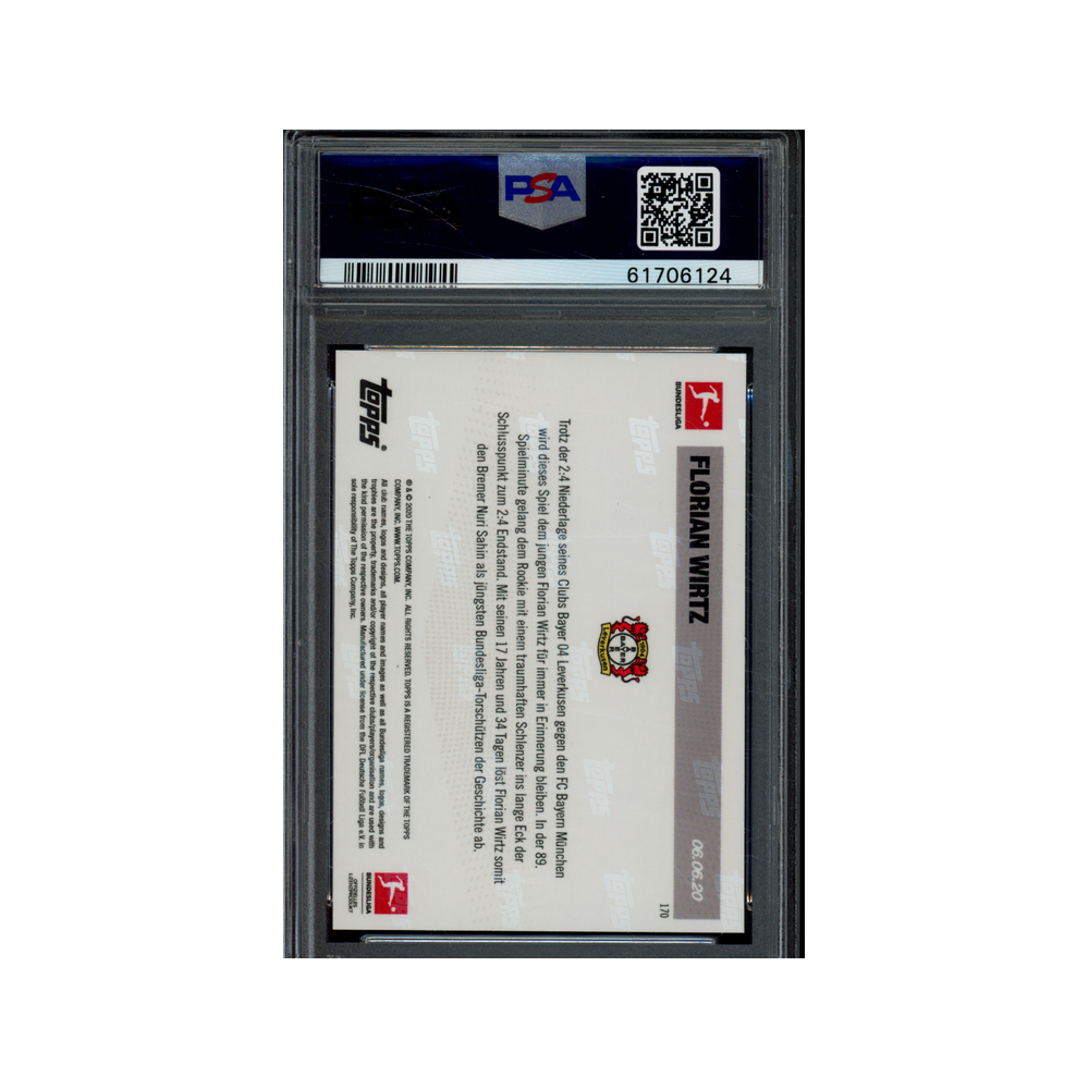 Florian Wirtz 2019 Topps Now Bundesliga German Rookie PSA 10