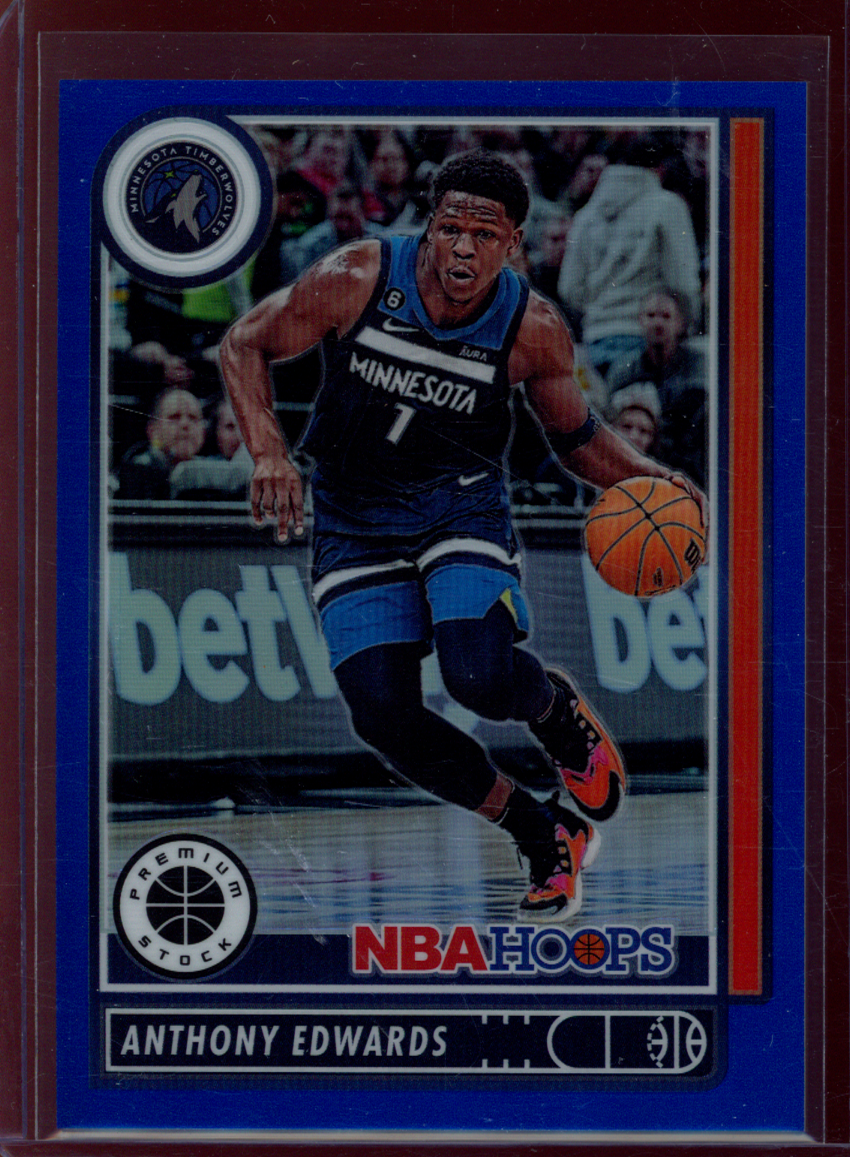 Anthony Edwards 2022-23 Panini Hoops Premium Stock Basketball Blue /99