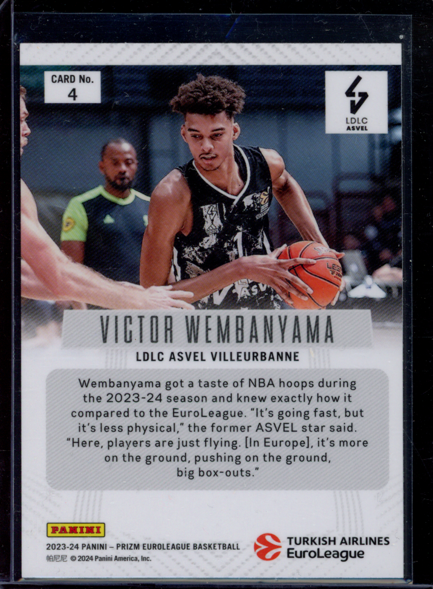 Victor Wembanyama 2023-24 Panini Prizm Euroleague Basketball Flashback #4