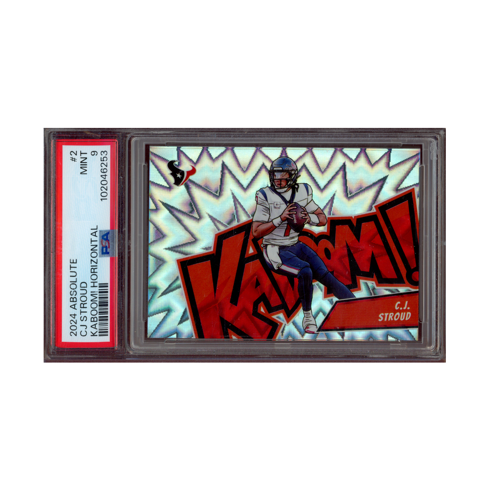 CJ Stroud 2024 Panini Absolute Football Kaboom Horizontal PSA 9