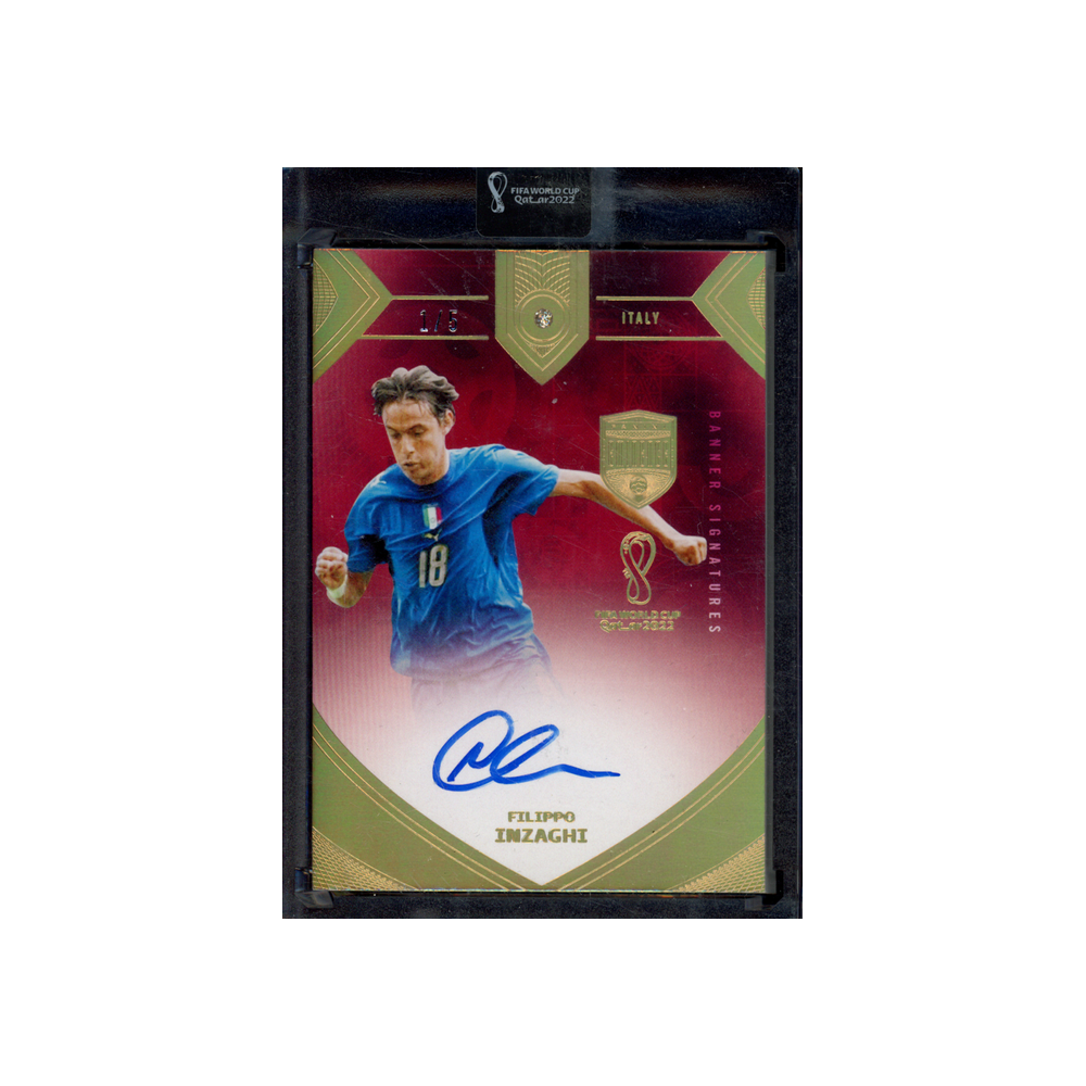 Filipo Inzaghi 2022 Panini Eminence Fifa WC Soccer Banner Signatures Auto /5