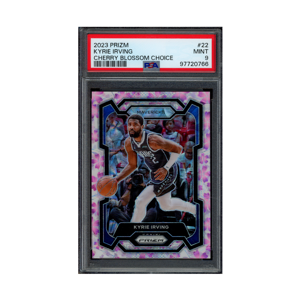 Kyrie Irving 2023 Panini Prizm Basketball Cherry Blossom Choice Prizm /20 PSA 9