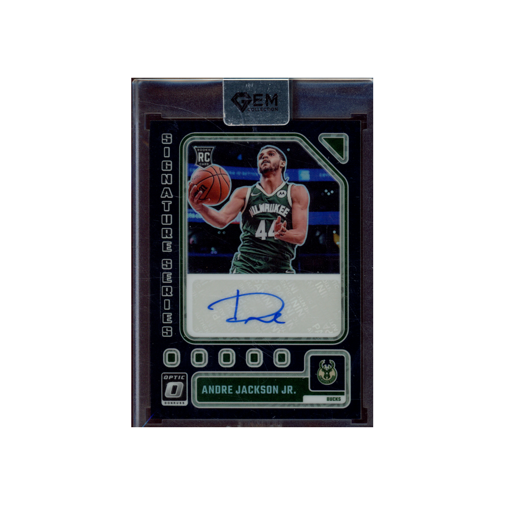 Andre Jackson Jr 2023-24 Panini Donruss Optic Basketball Signature Series Rookie Auto Black 1/1