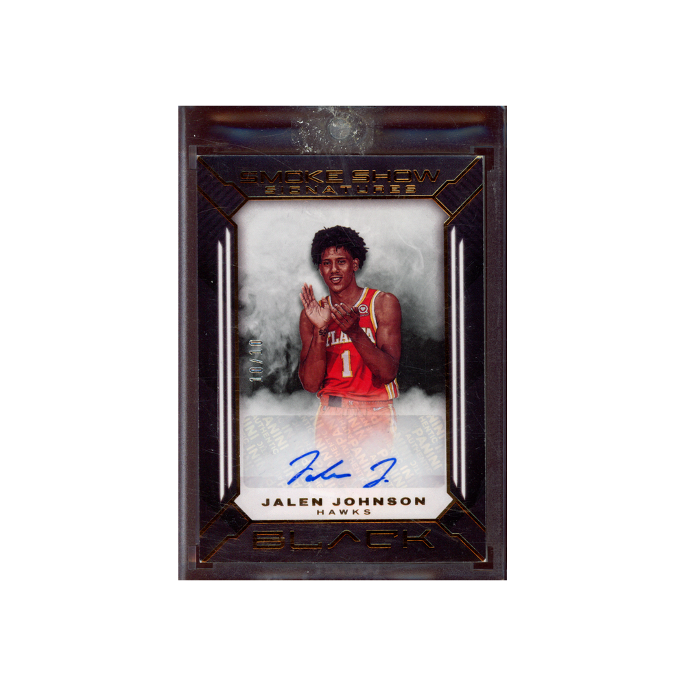 Jalen Johnson 2021-22 Panini Black Basketball Smoke Show Auto /10